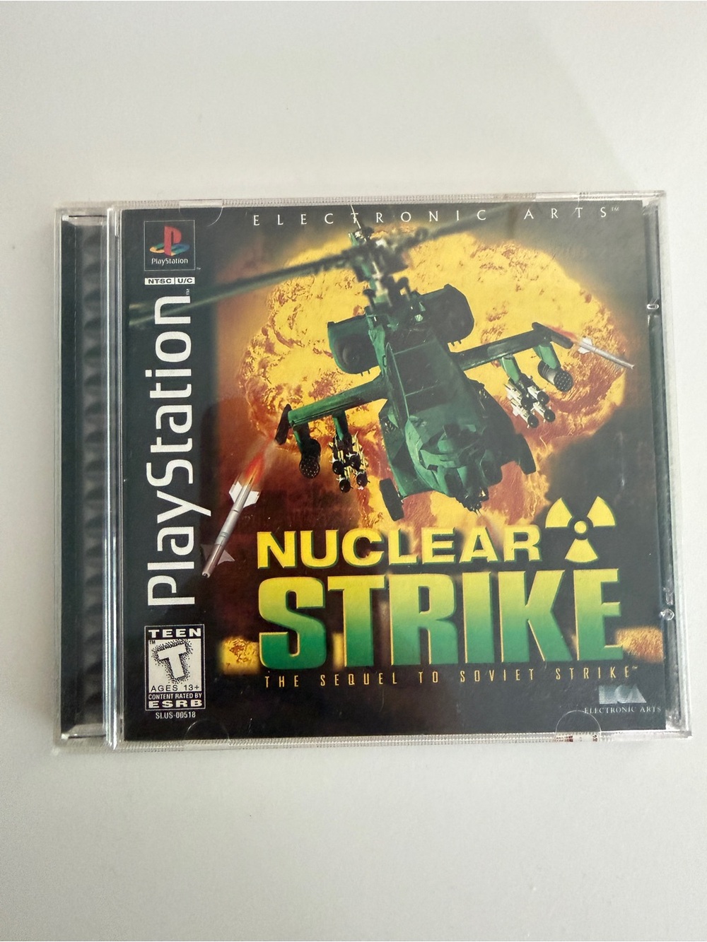 Nuclear Strike PS1 Sony PlayStation 1 Black Label 1997 EA SLUS-00518